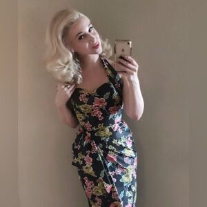 Vivien of Holloway Sarong dress & bolero in Vintage Rose (S)